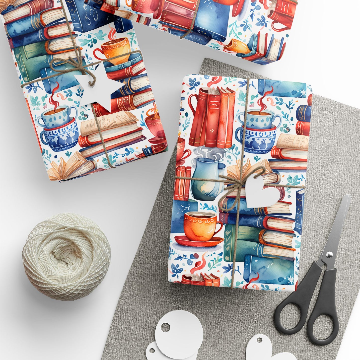 Book Lover Blue Wrapping Papers