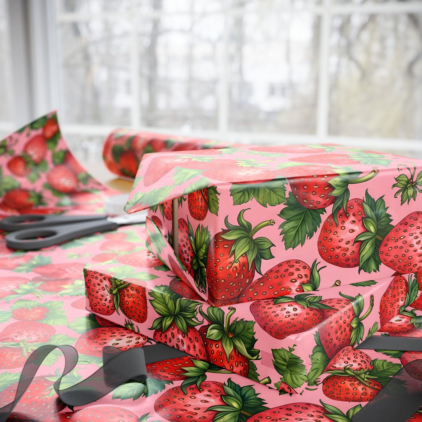 Delightful Strawberry - themed Wrapping Paper for a Sweet Surprise