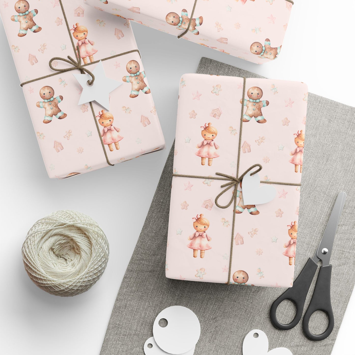 Sugar & Spice Parade – Gingerbread Girl and Boy Wrapping Paper