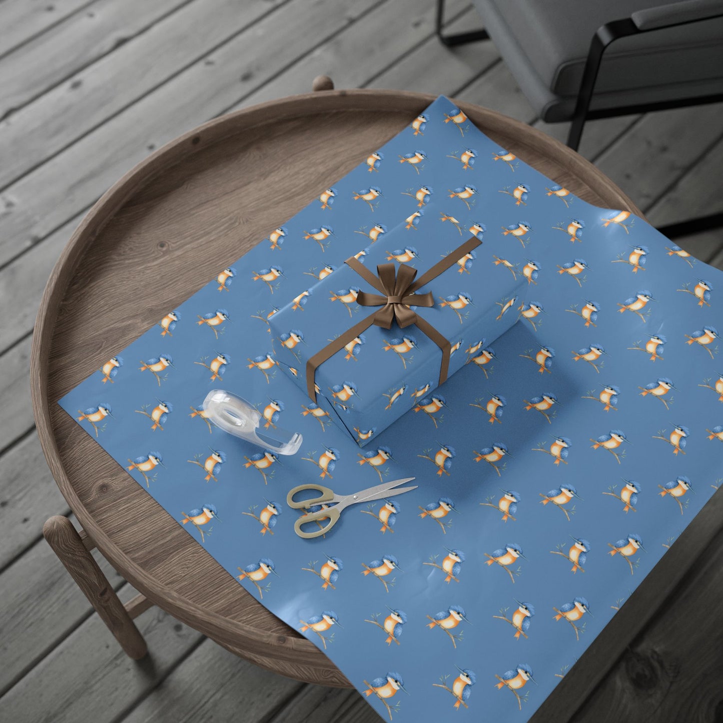 Blue Kookaburra Wrapping Paper