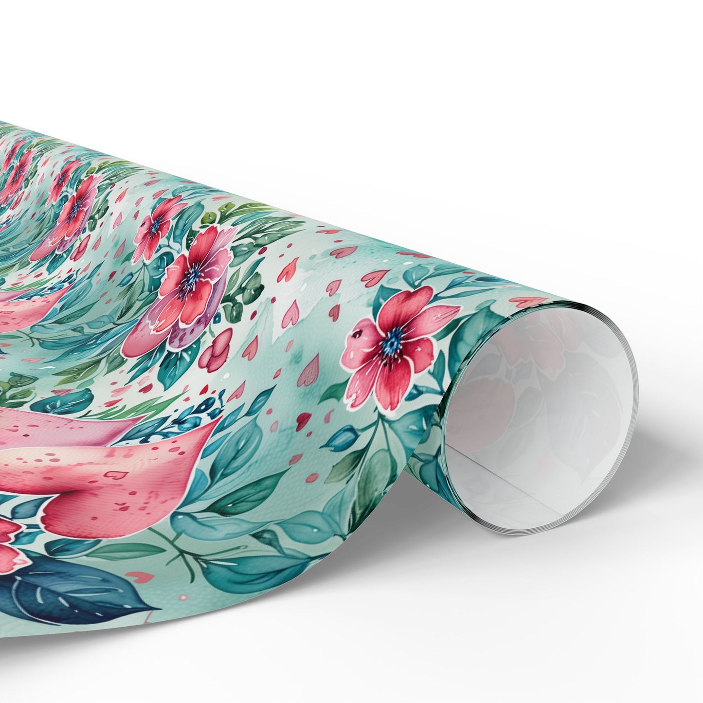 Blue & Pink Floral Gift Wrap