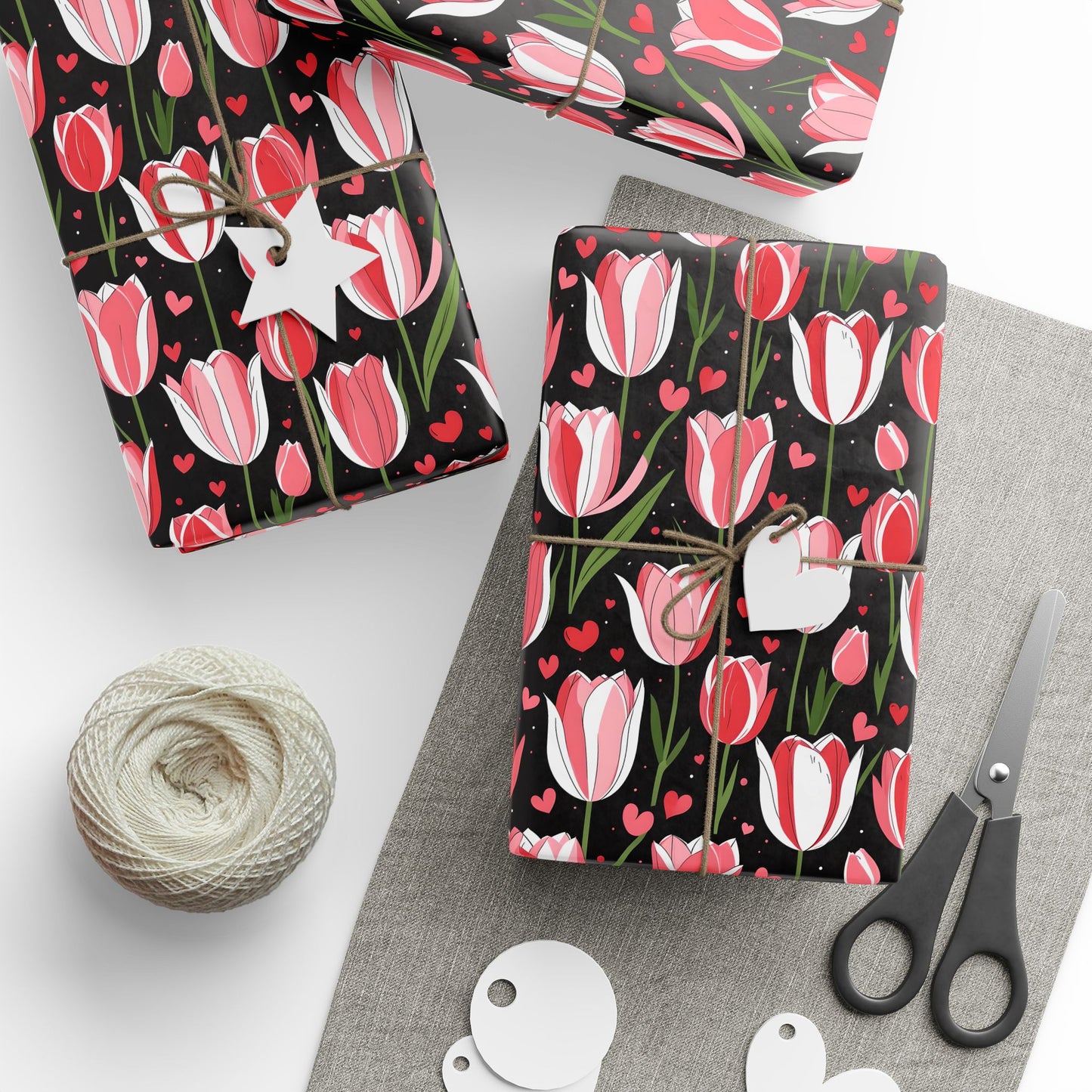 Elegant Pink Tulip Wrapping Paper