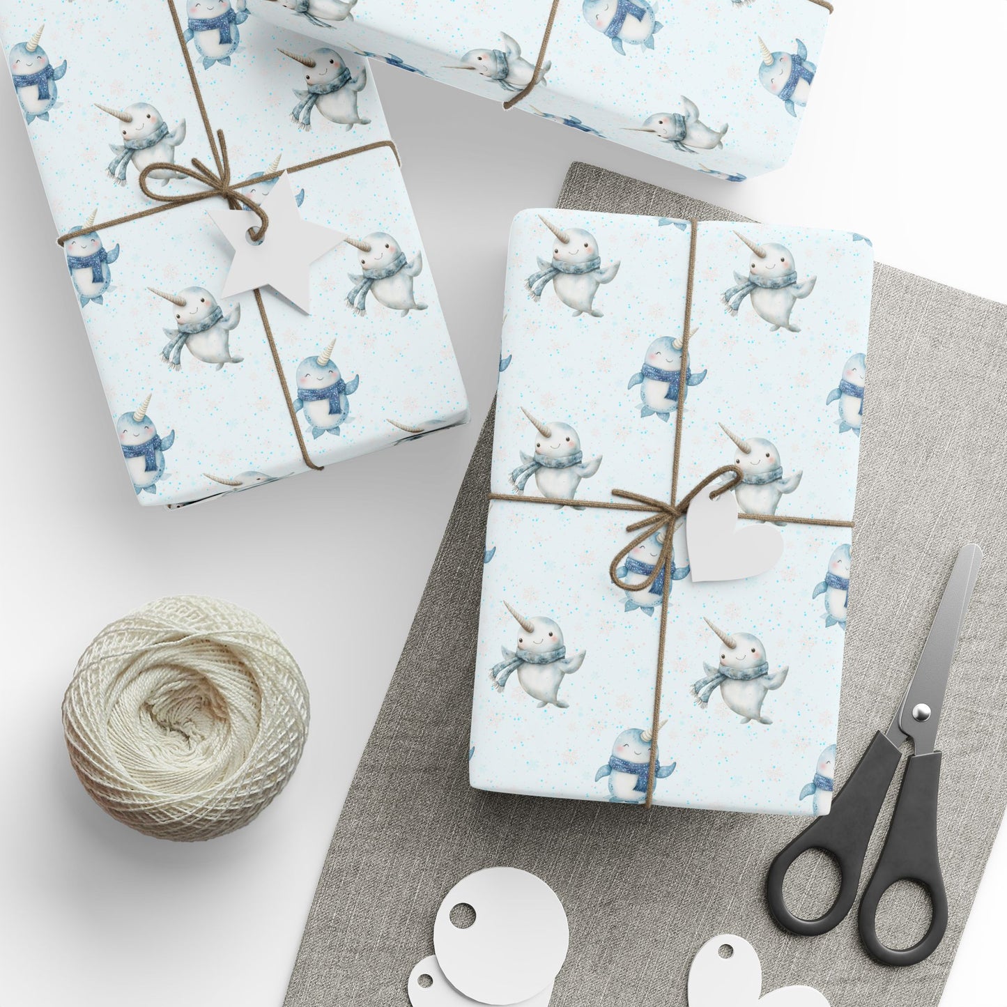 Narwhal Nuzzles – Arctic Cuteness Wrapping Paper