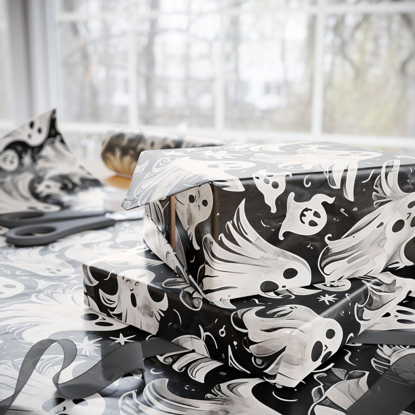 Ghostly Abstract Wrapping Paper