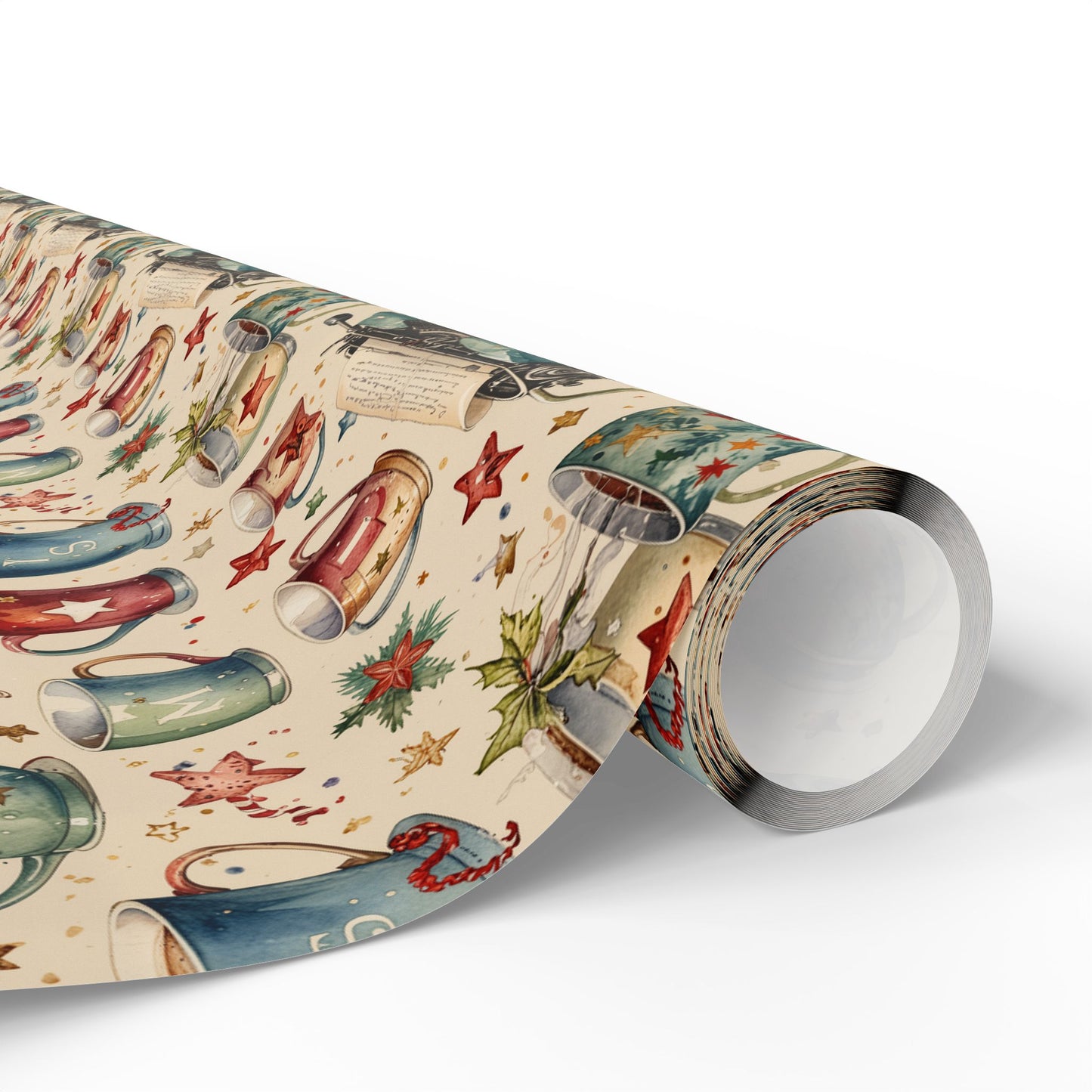Warm Words & Cocoa – Vintage Writer Wrapping Paper