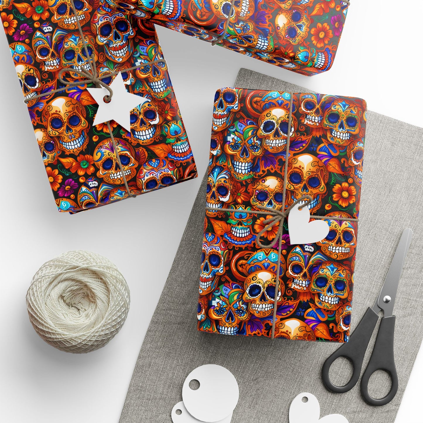 Colorful Skull Wrapping Paper