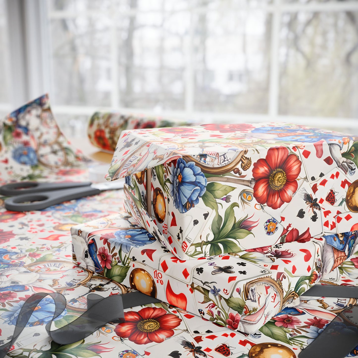 Unique Wonderland Gift Wrap - Winter White for a Tea Party