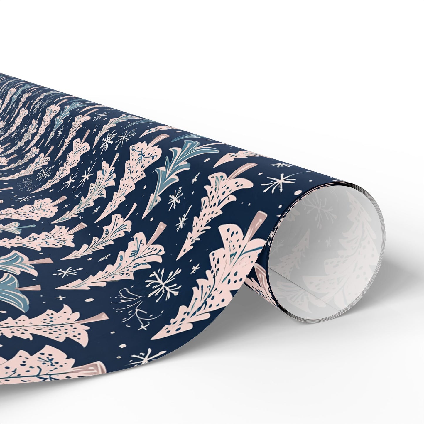 Elegant Pink & Navy Holiday Wrapping Papers