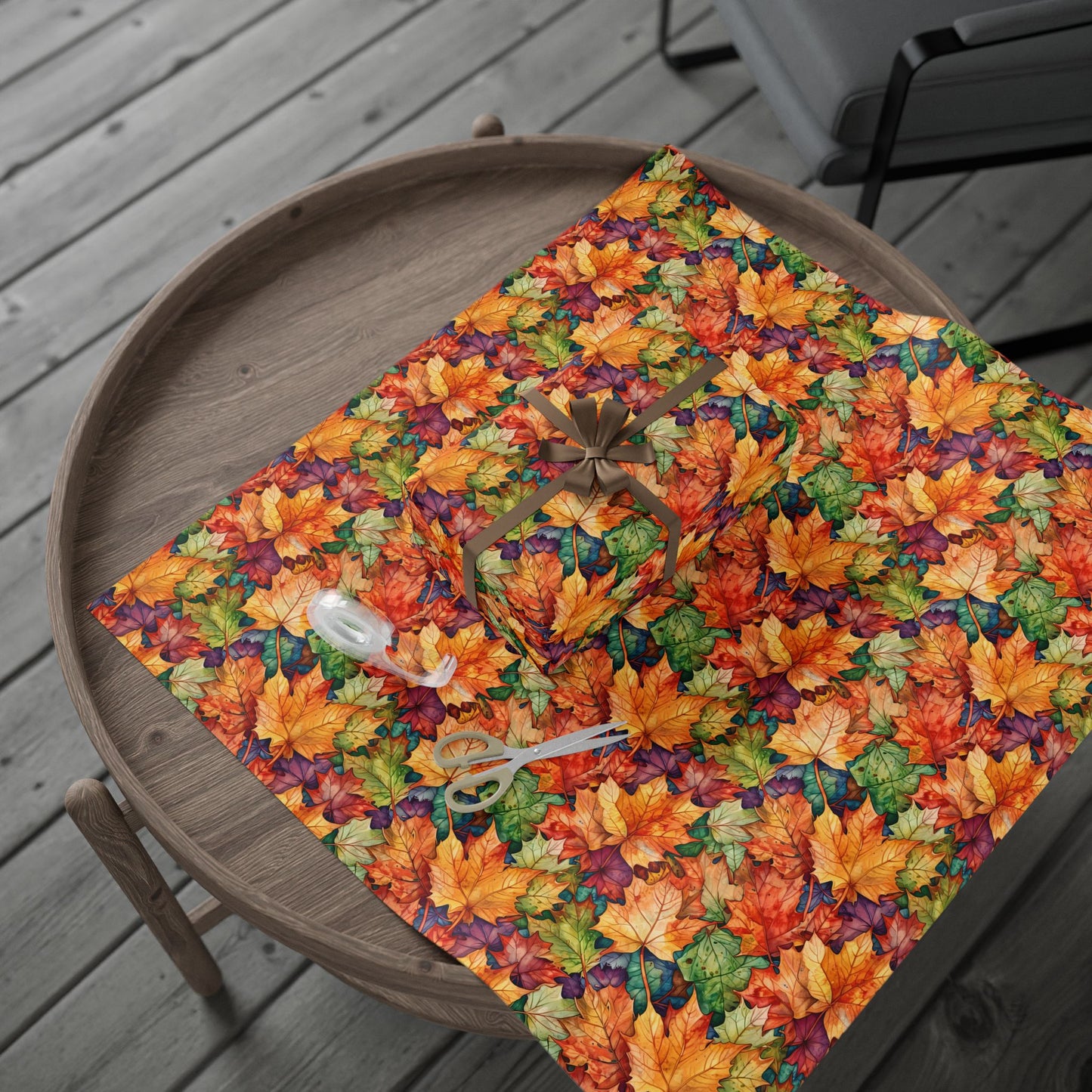Fall Leaf Wrapping Papers, Autumn Gift Wrap