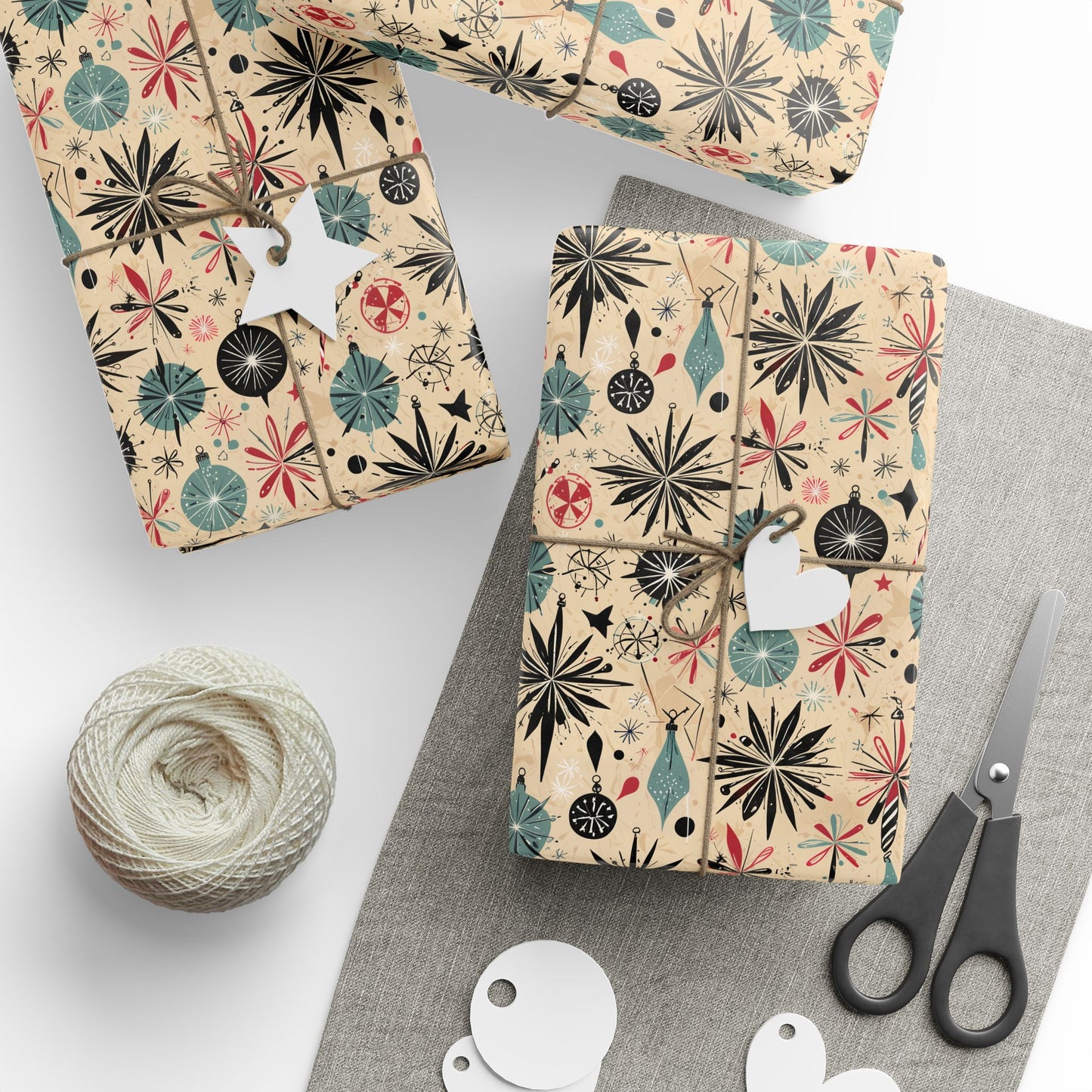 Starlite Lounge – Retro Atomic Holiday Wrapping Paper