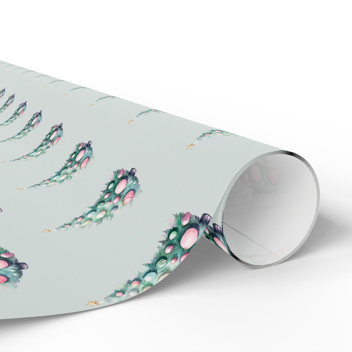 Pastel Pines – Dreamy Retro Christmas Tree Wrapping Paper