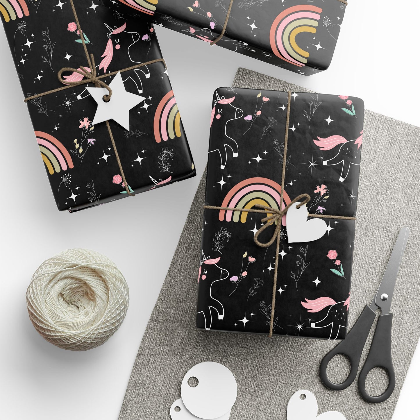 Black Unicorn Rainbow Design