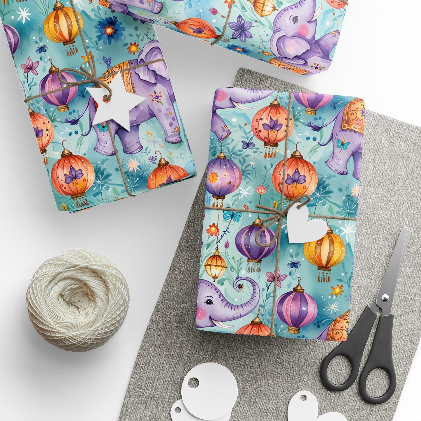 Diwali Festival Elephant Wrapping Papers