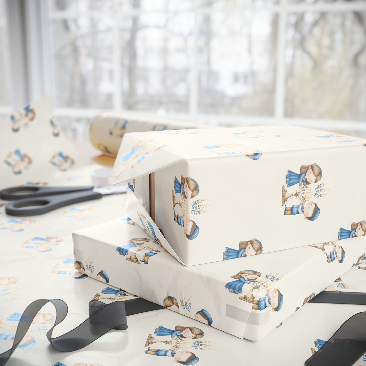 Menorah Lighting Wrapping Papers