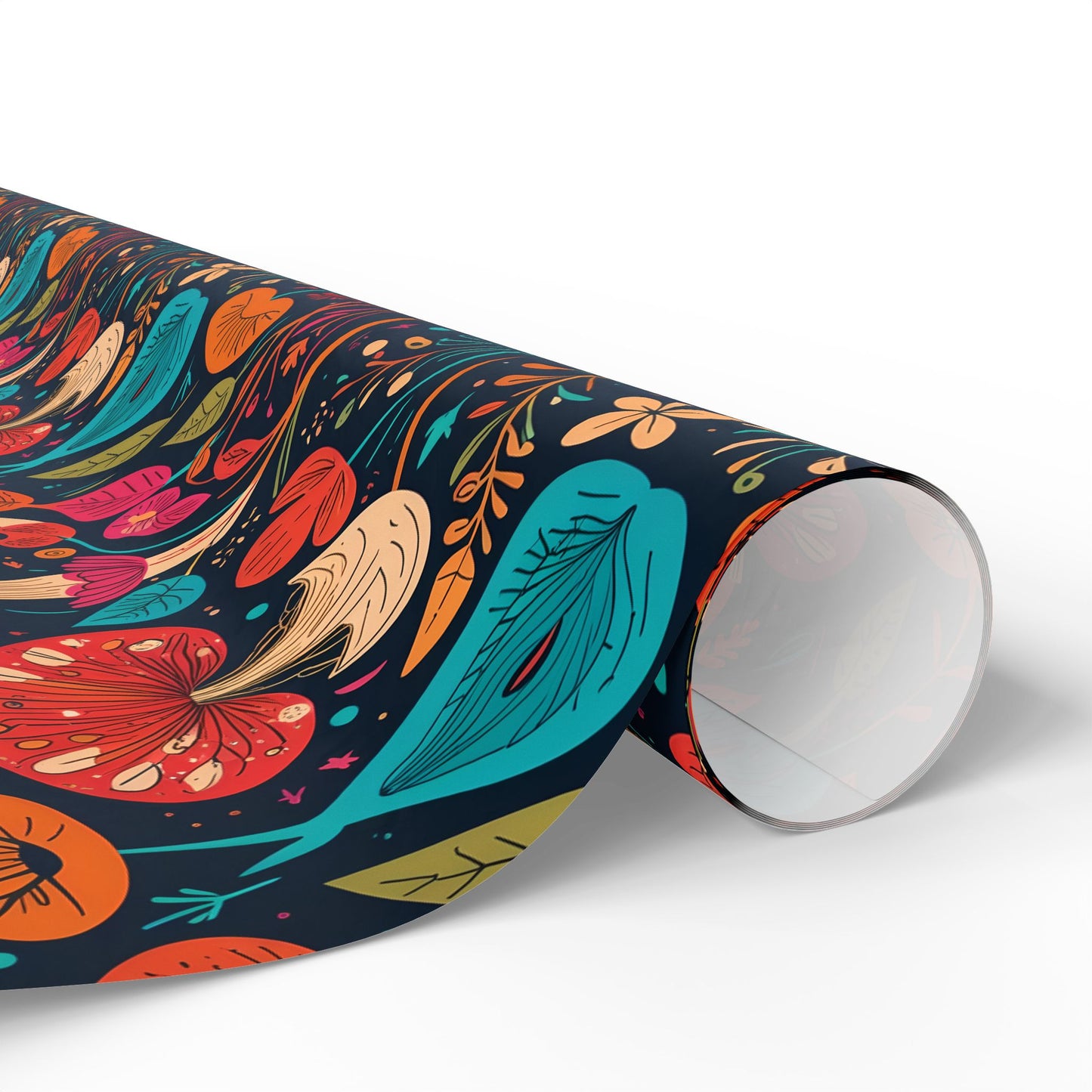 Retro Mushroom Motif Gift Wrap