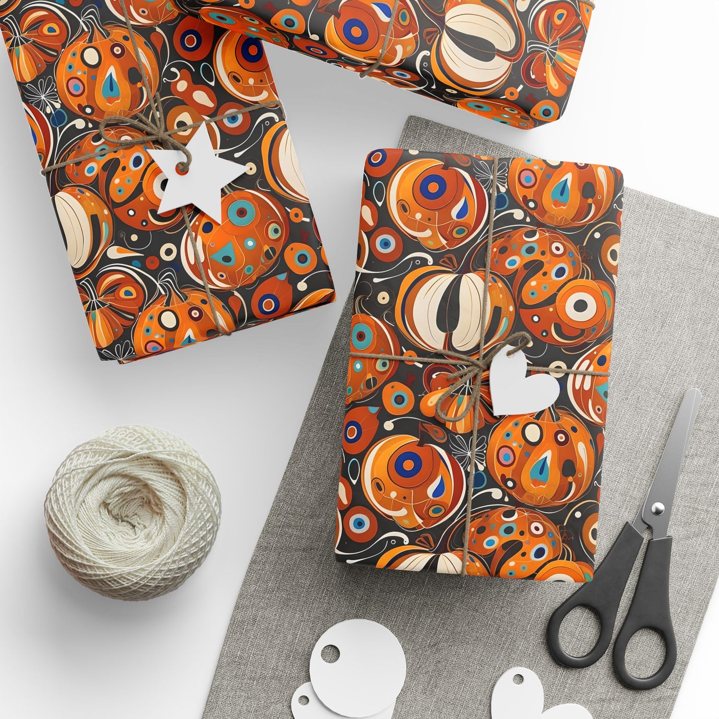 Abstract Pumpkin Wrapping Papers