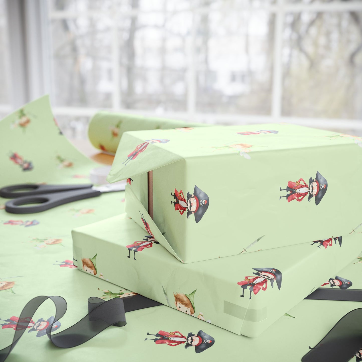 Peter Pan and Captin Hook Gift Wrap