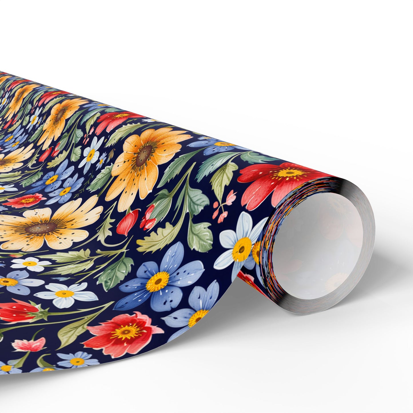 Colorful Floral on Black Background