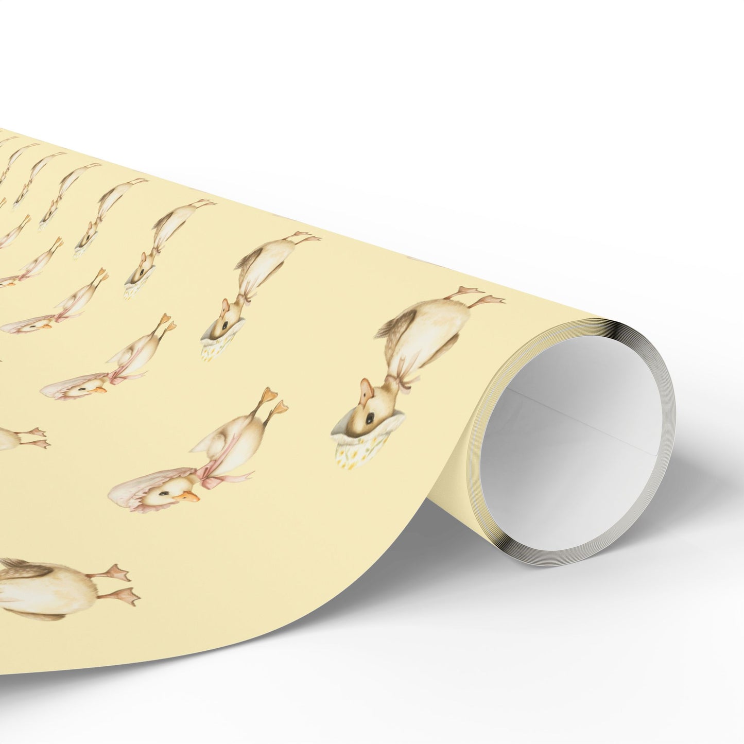 Charming Yellow Baby Duck Wrapping Paper
