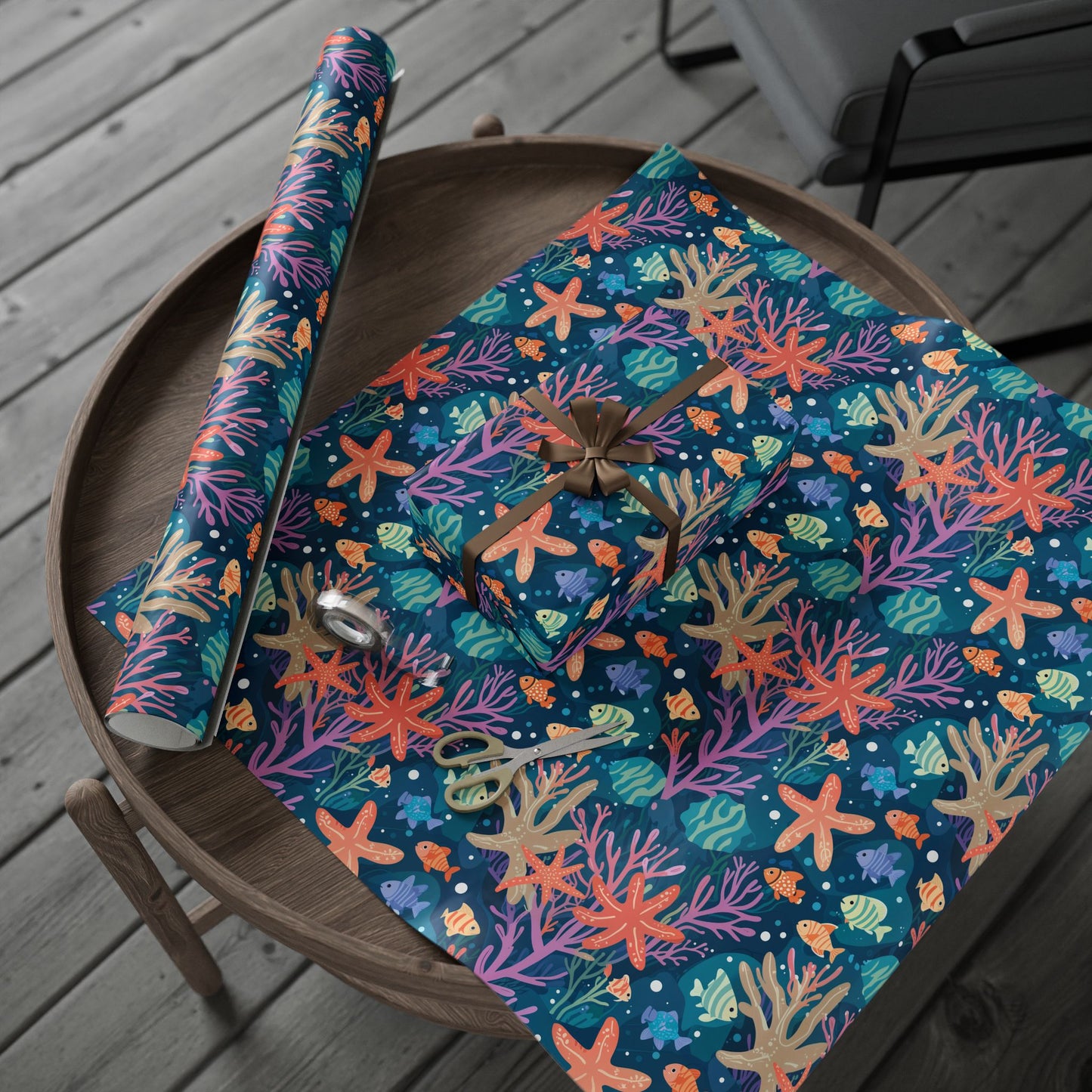 Blue and Coral Under Sea Theme