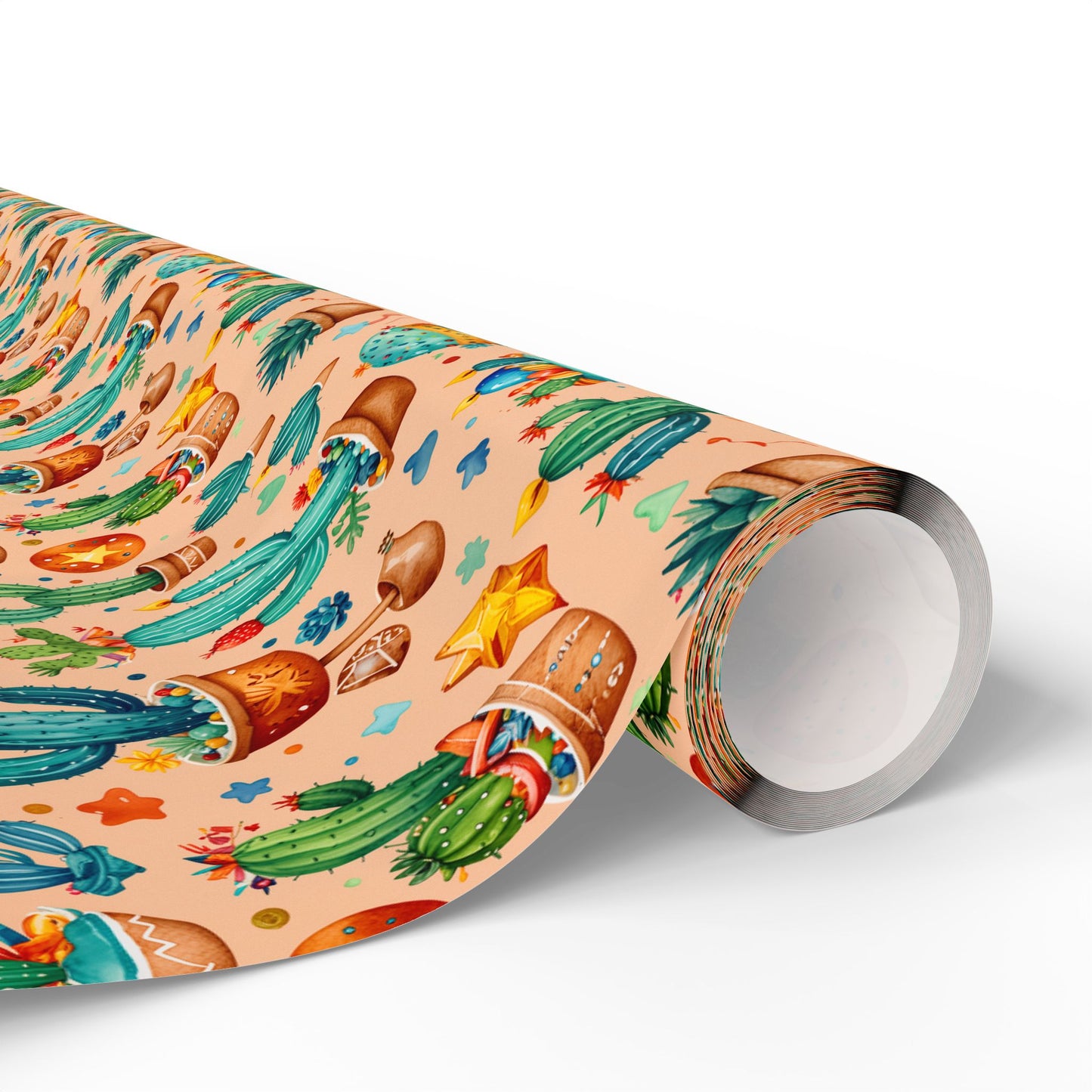 Cactus Pattern Birthday Wrapping Paper