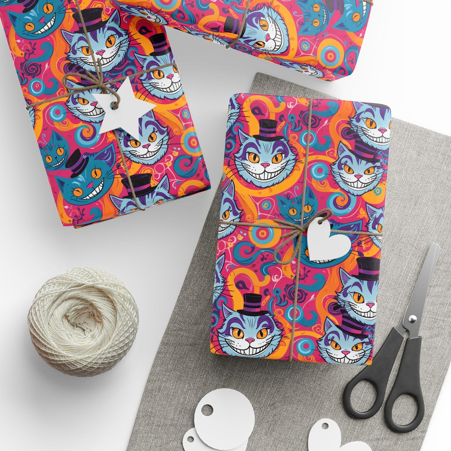 Vibrant Abstract Cheshire Cat GiftPaper