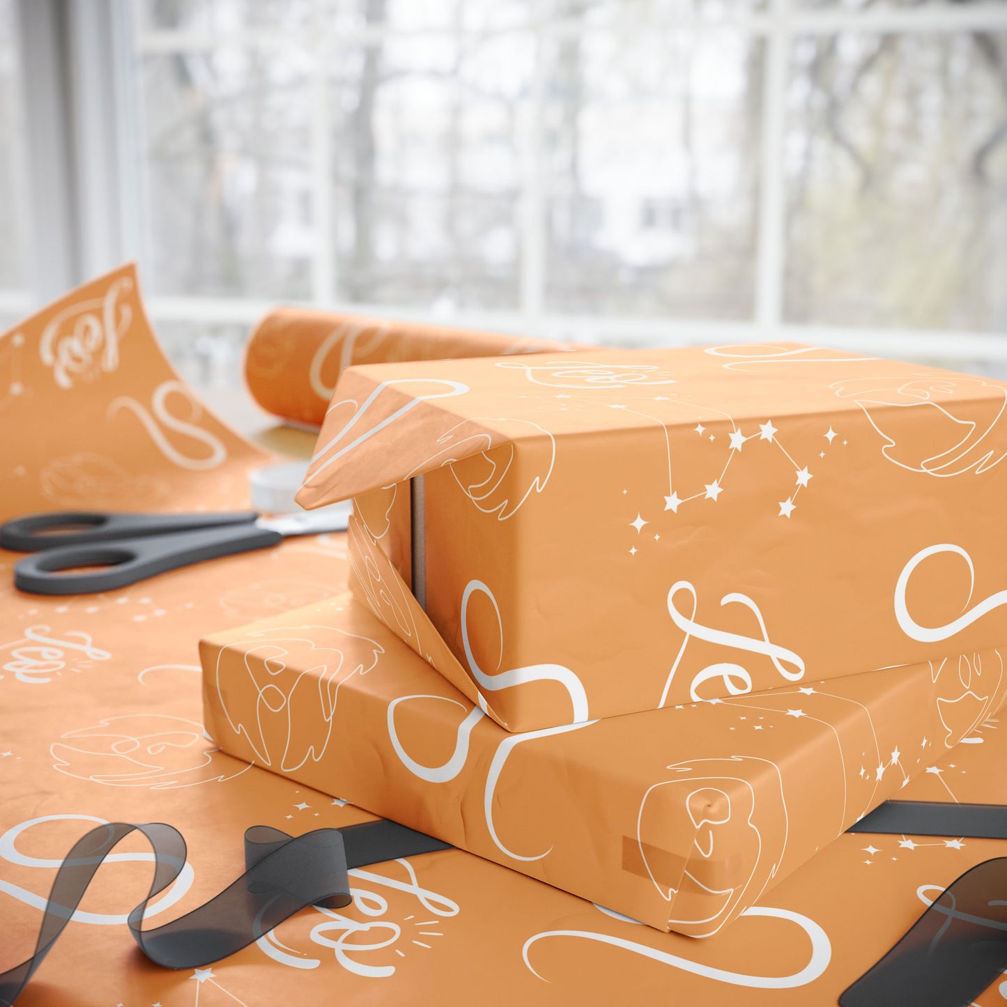 Hear Me Purr – Leo Zodiac Wrapping Paper