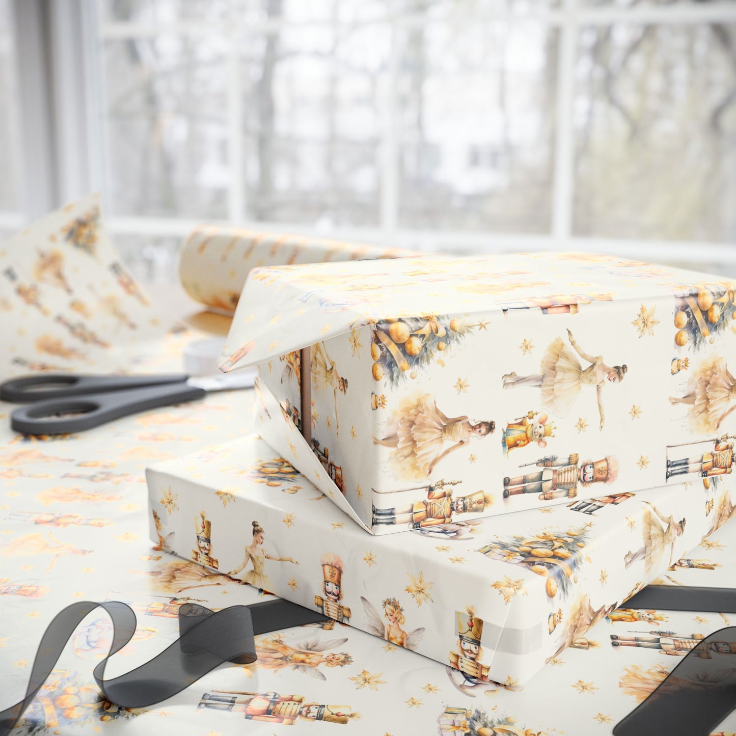 Sugarplum Chic – Nutcracker - Inspired Wrapping Paper for Holiday Elegance