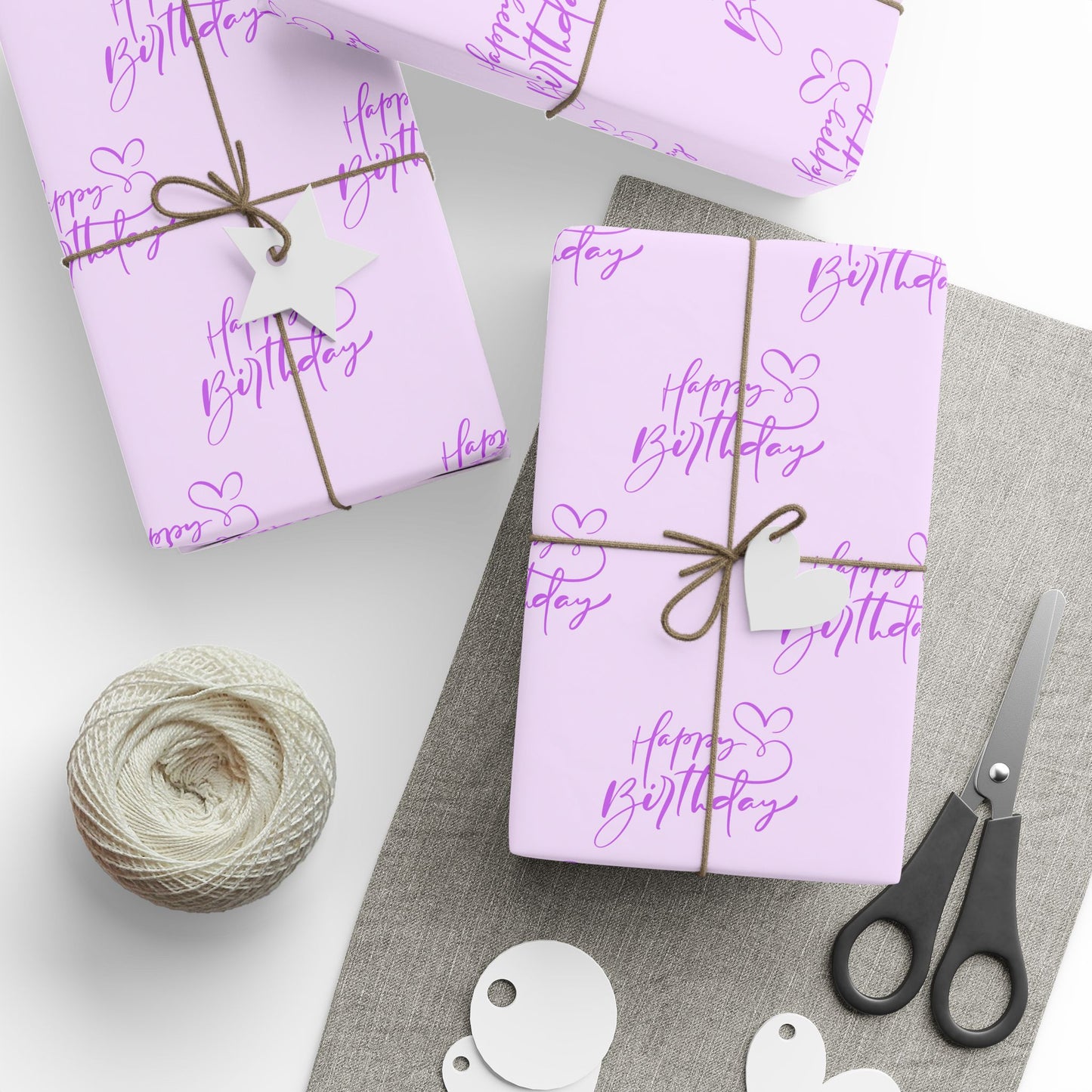 Elegant Purple Happy Birthday Wrapping Paper