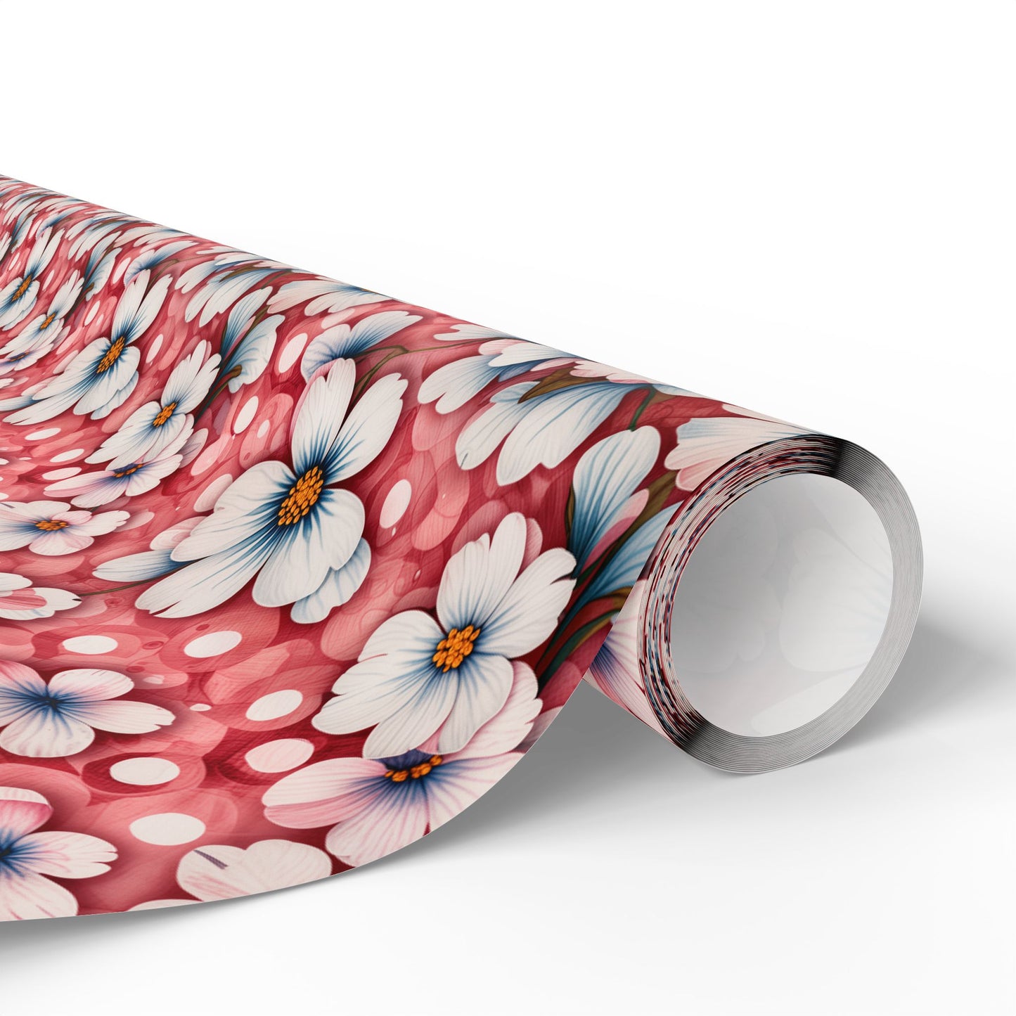 Pink Floral Wrapping Paper Roll