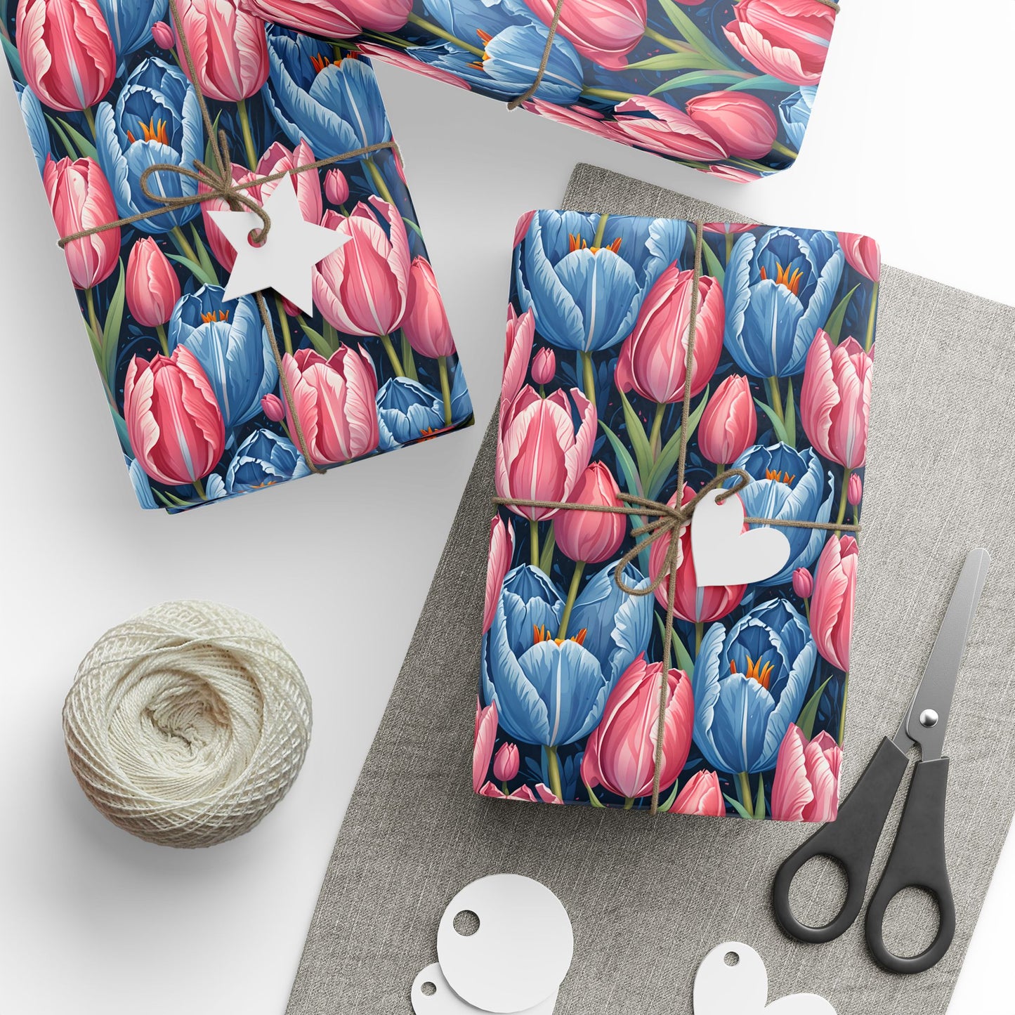 Vibrant Tulip Floral Wrapping Paper