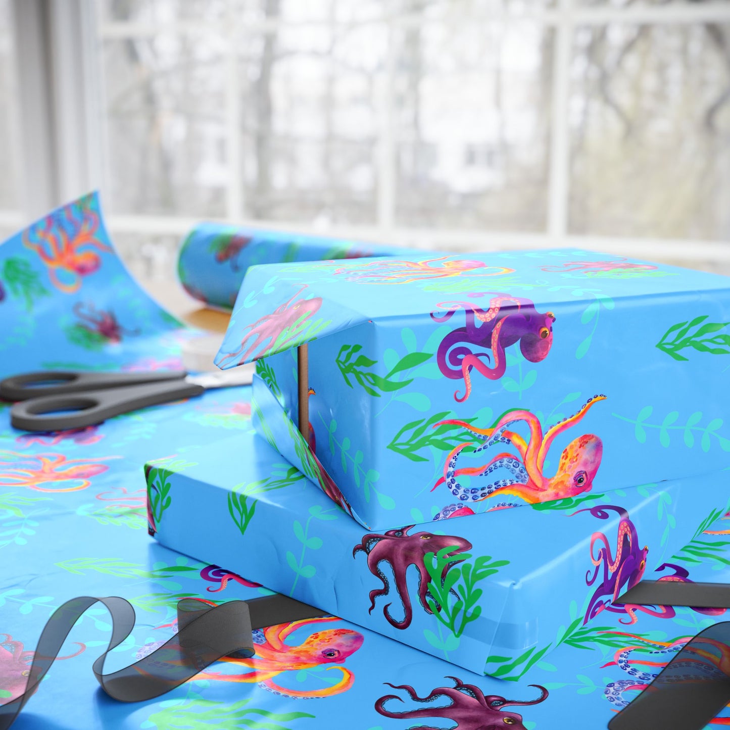 Gift Wrap - Colorful Octopus