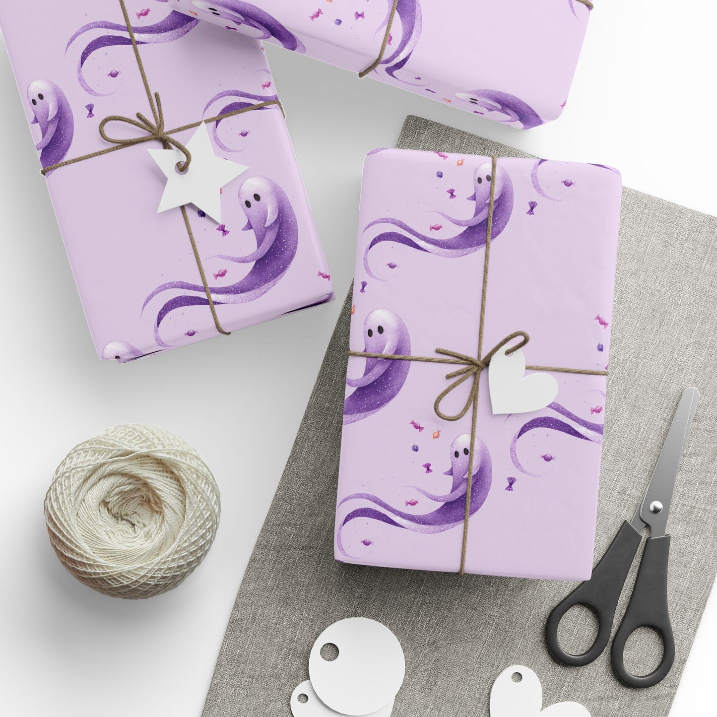 Ghosted & Gorgeous – Pastel Halloween Wrapping Paper