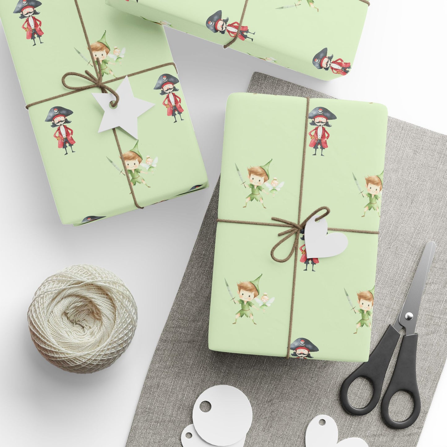 Peter Pan and Captin Hook Gift Wrap