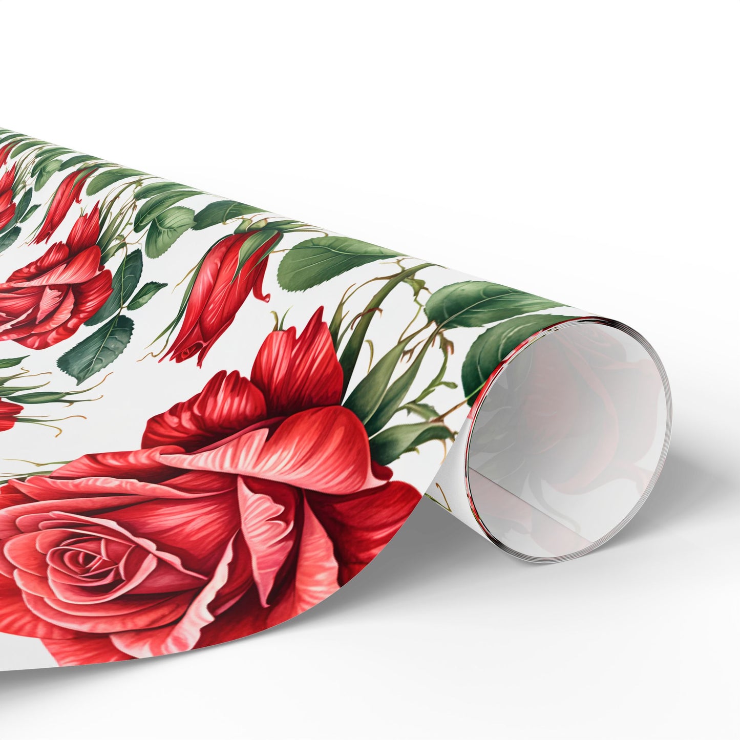 Chic Red Rose Wrapping Paper Roll