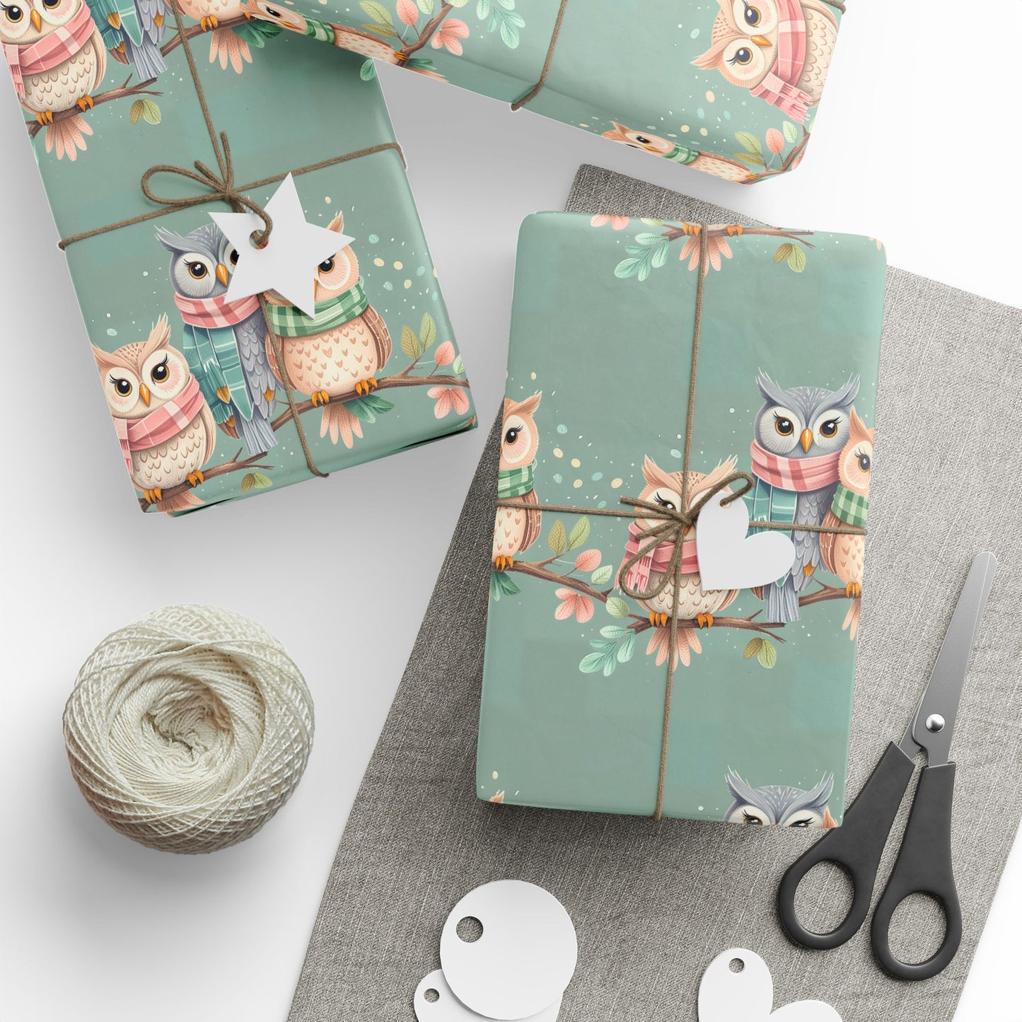 Winter Hoots – Cozy Owl Wrapping Paper