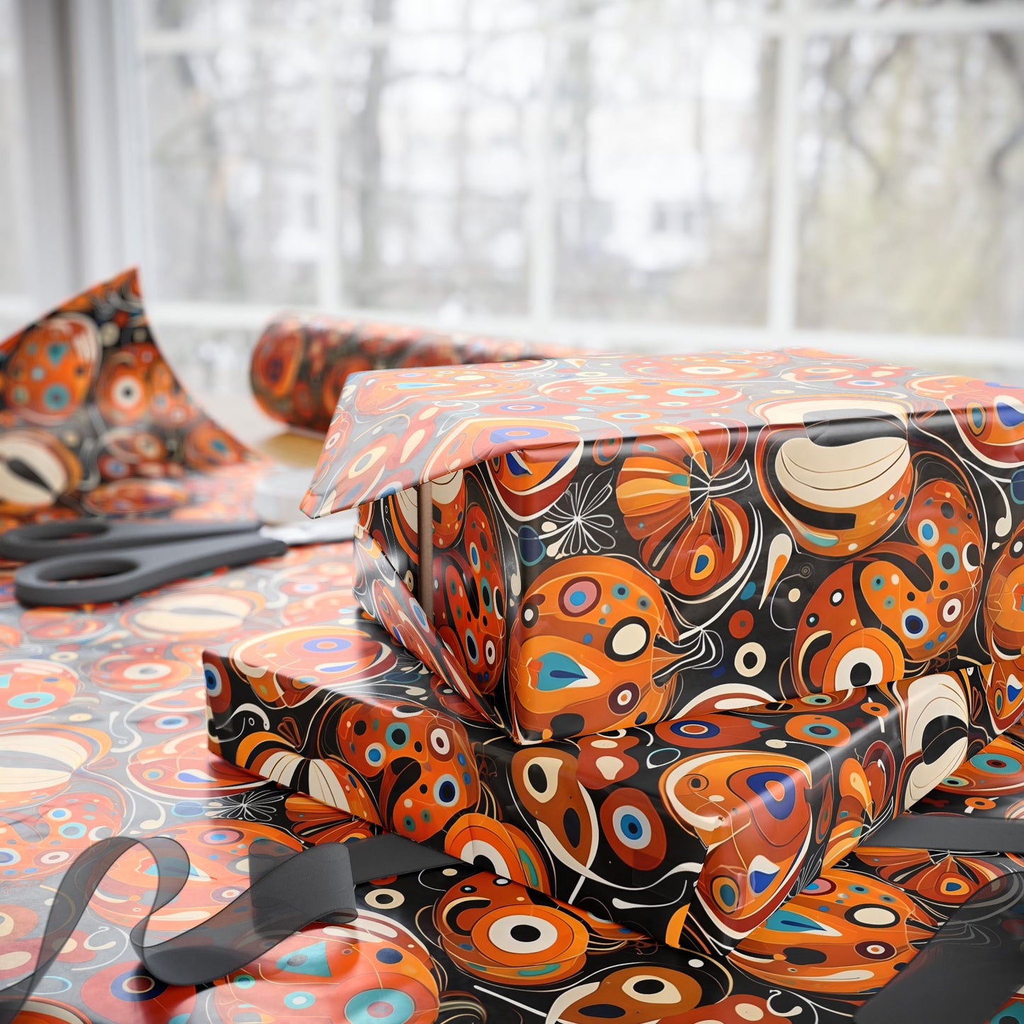 Abstract Pumpkin Wrapping Papers