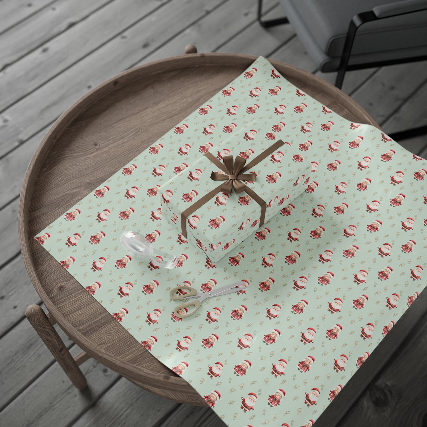 Mint to Be Merry – Santa & Mrs. Claus Wrapping Paper