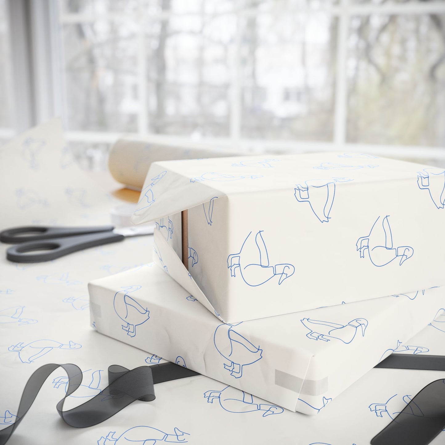 Charming Duck Wrapping Paper Roll