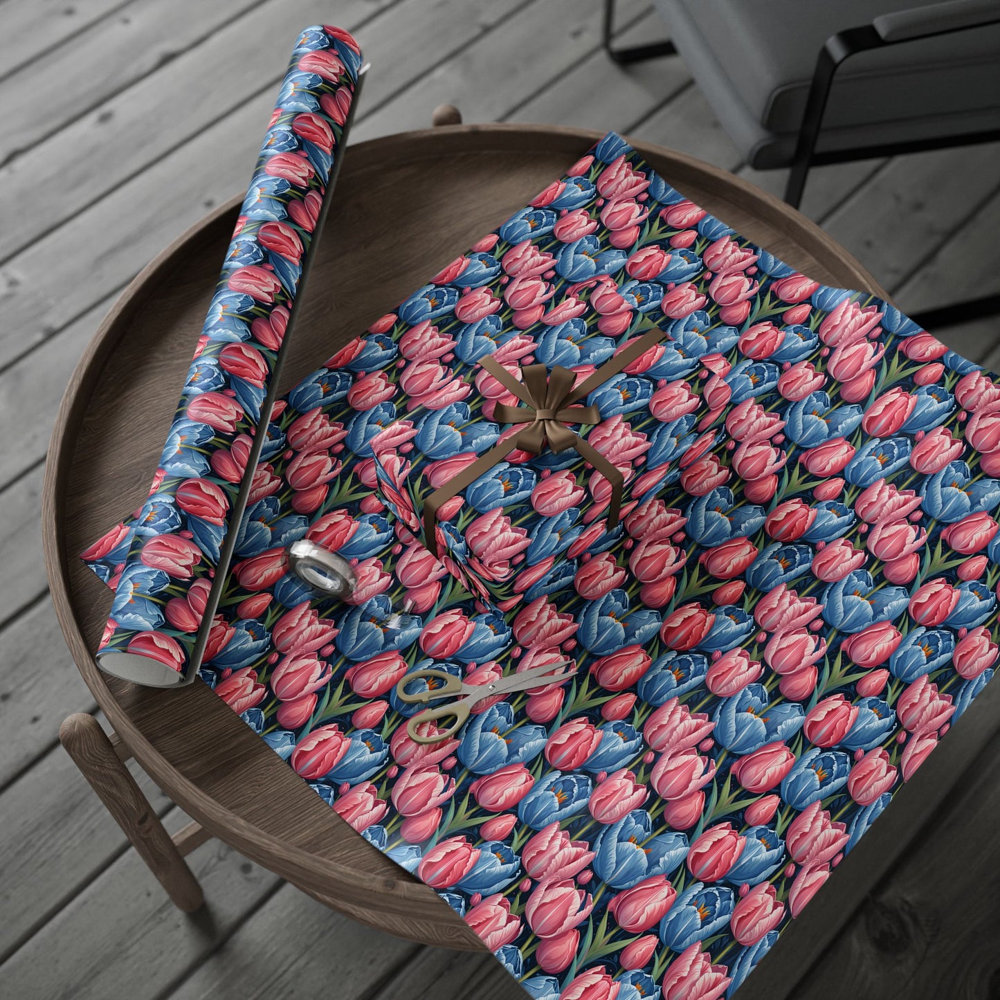 Vibrant Tulip Floral Wrapping Paper
