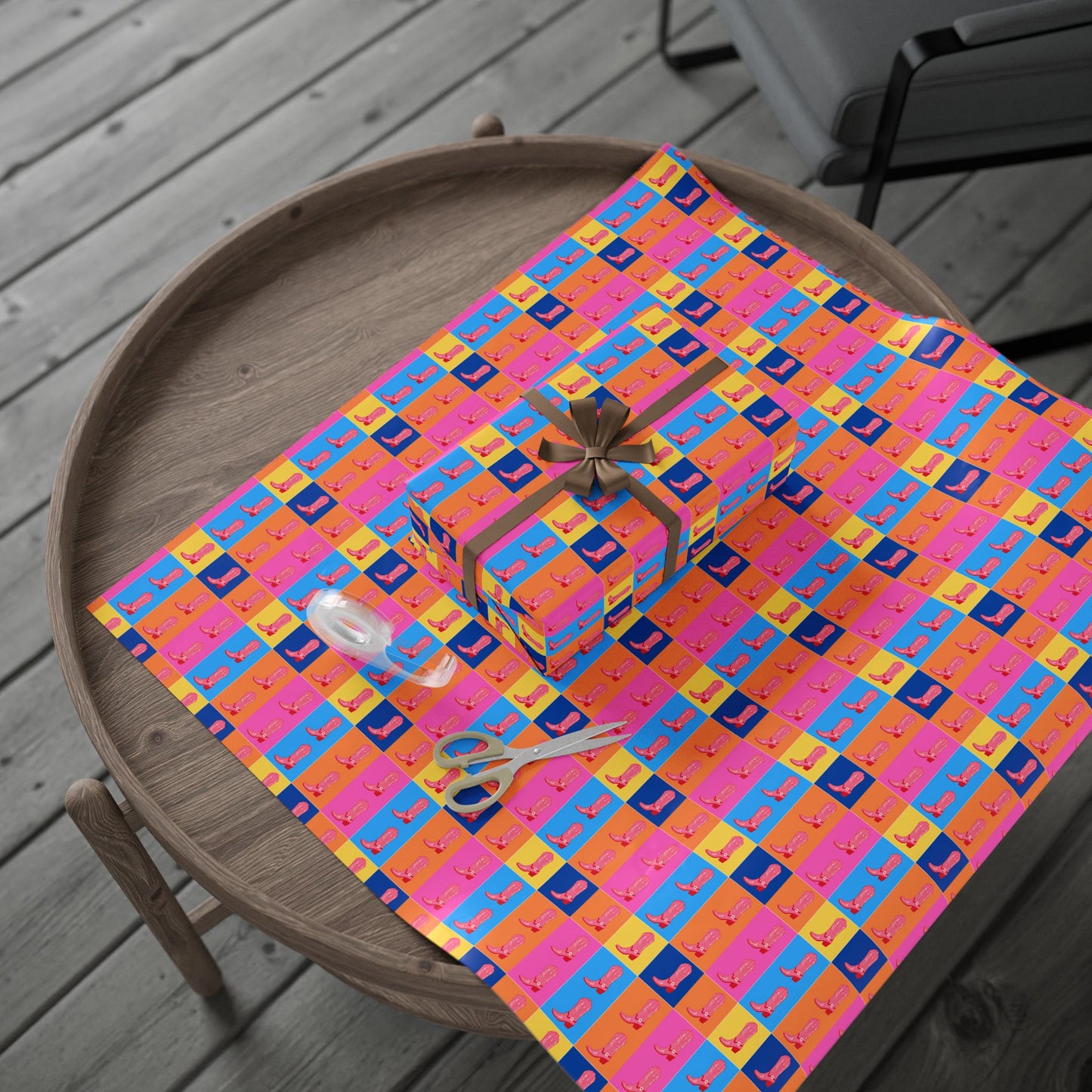 Fun and Colorful Boot Wrapping Paper