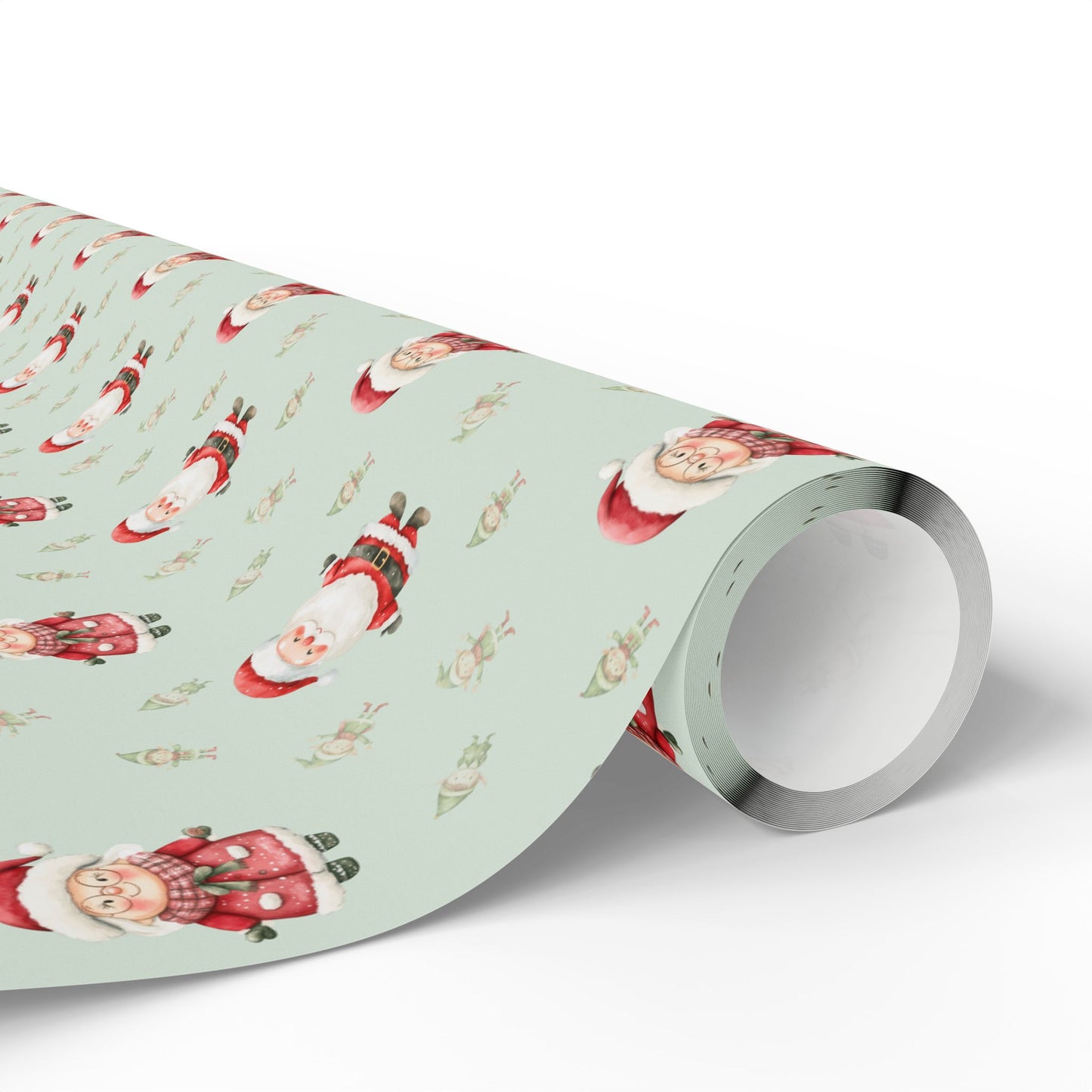 Mint to Be Merry – Santa & Mrs. Claus Wrapping Paper