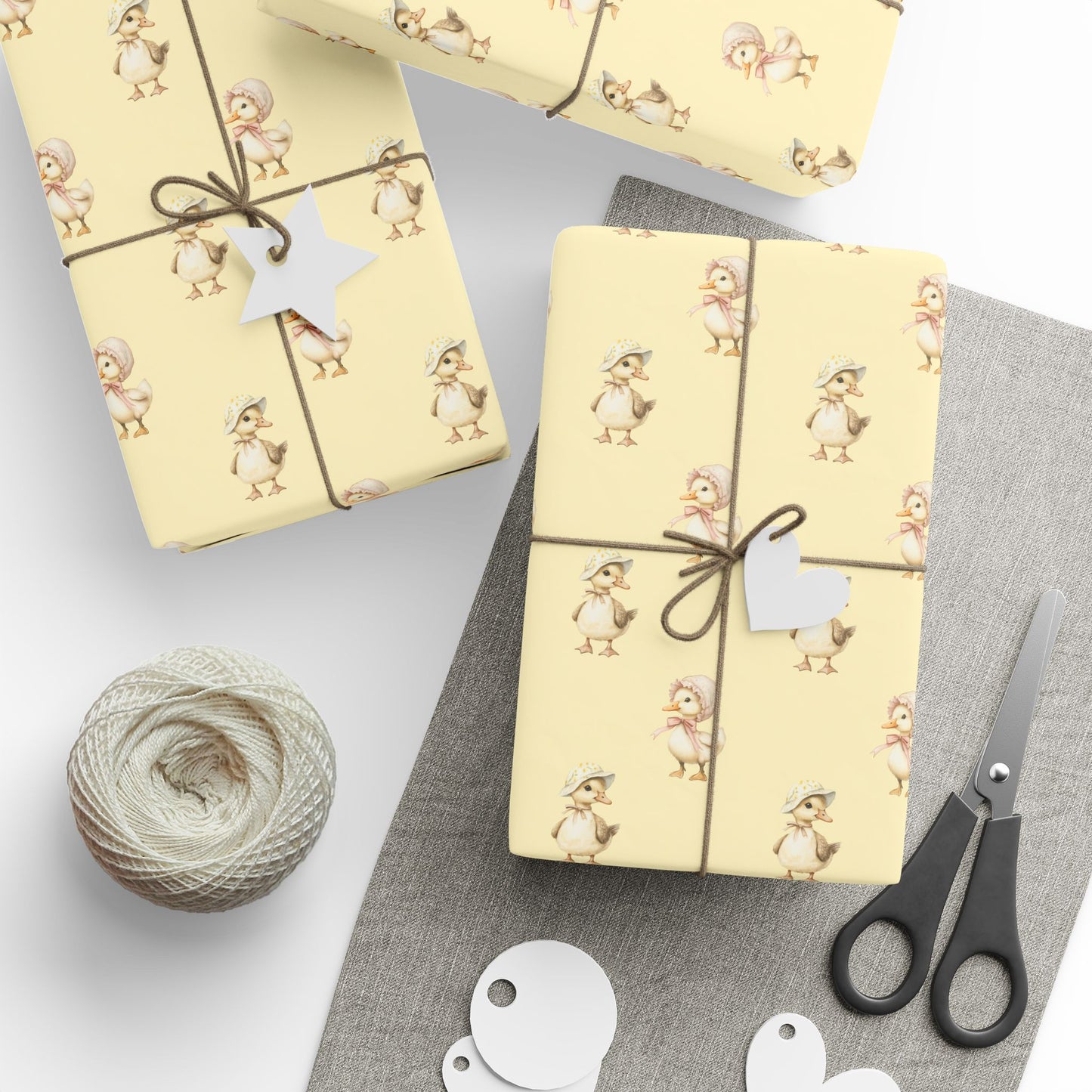 Charming Yellow Baby Duck Wrapping Paper
