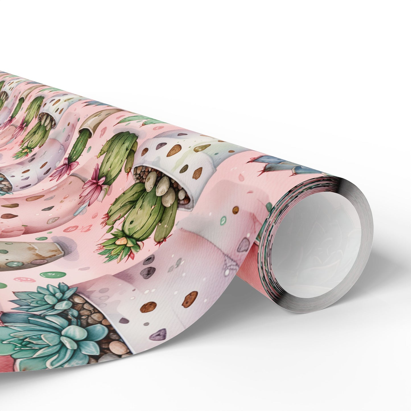 Pink Succulent Plant Gift Wrap