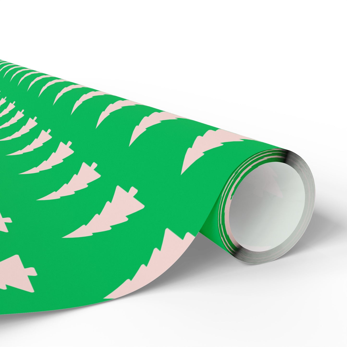 Evergreen Pop – Minimalist Holiday Tree Wrapping Paper