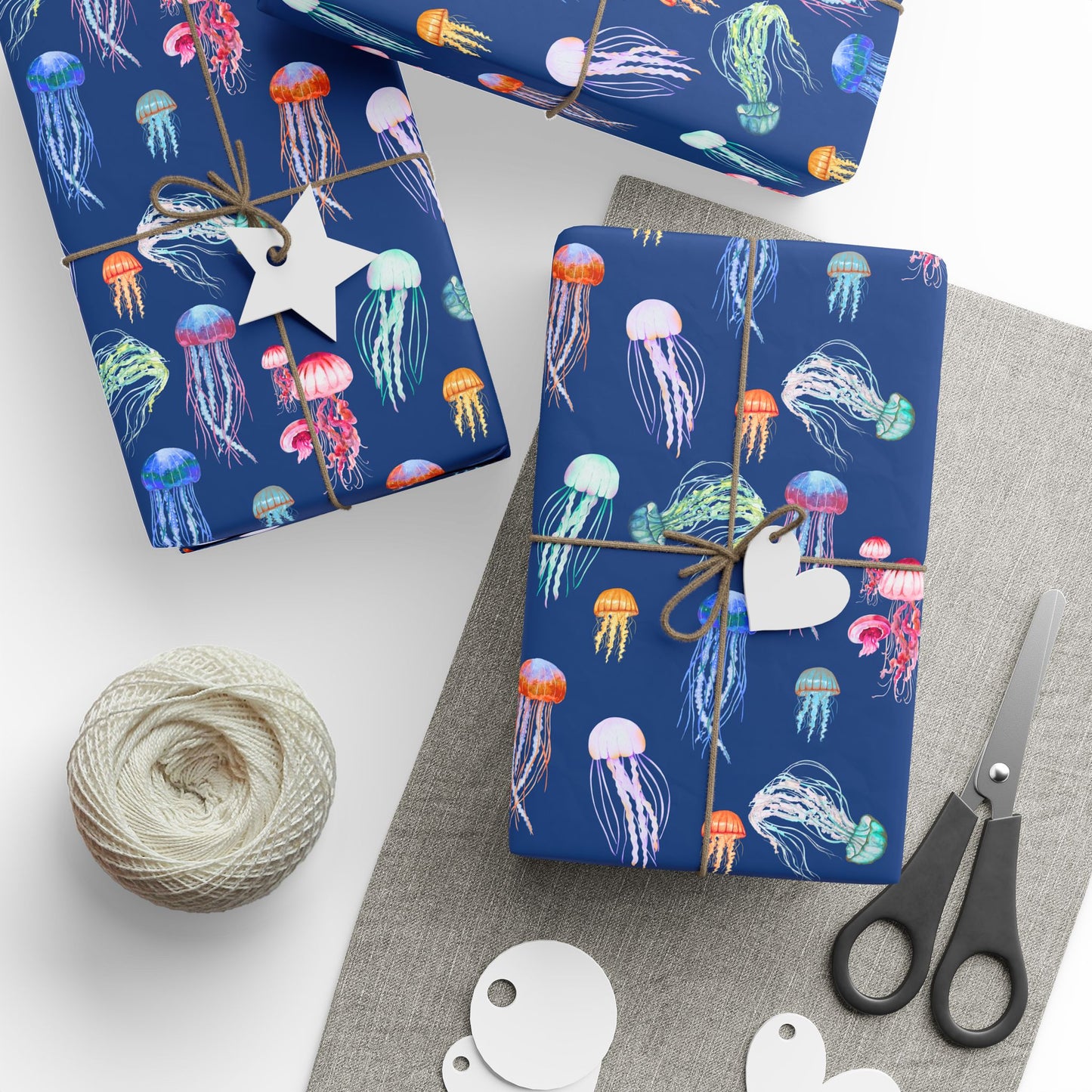 Vibrant Jellyfish Wrapping Paper