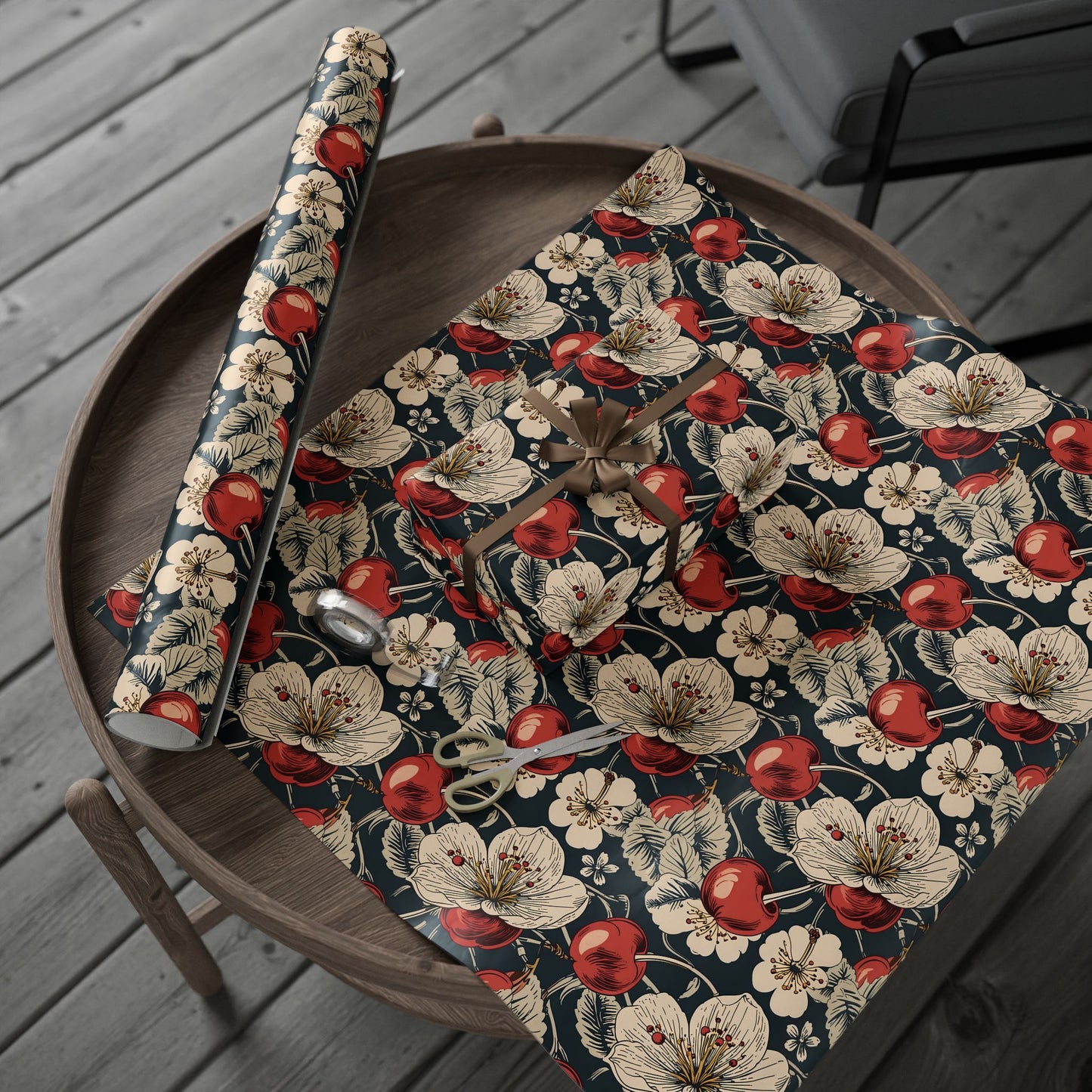 Vintage Cherry and Cherry Blossom Wrapping Papers