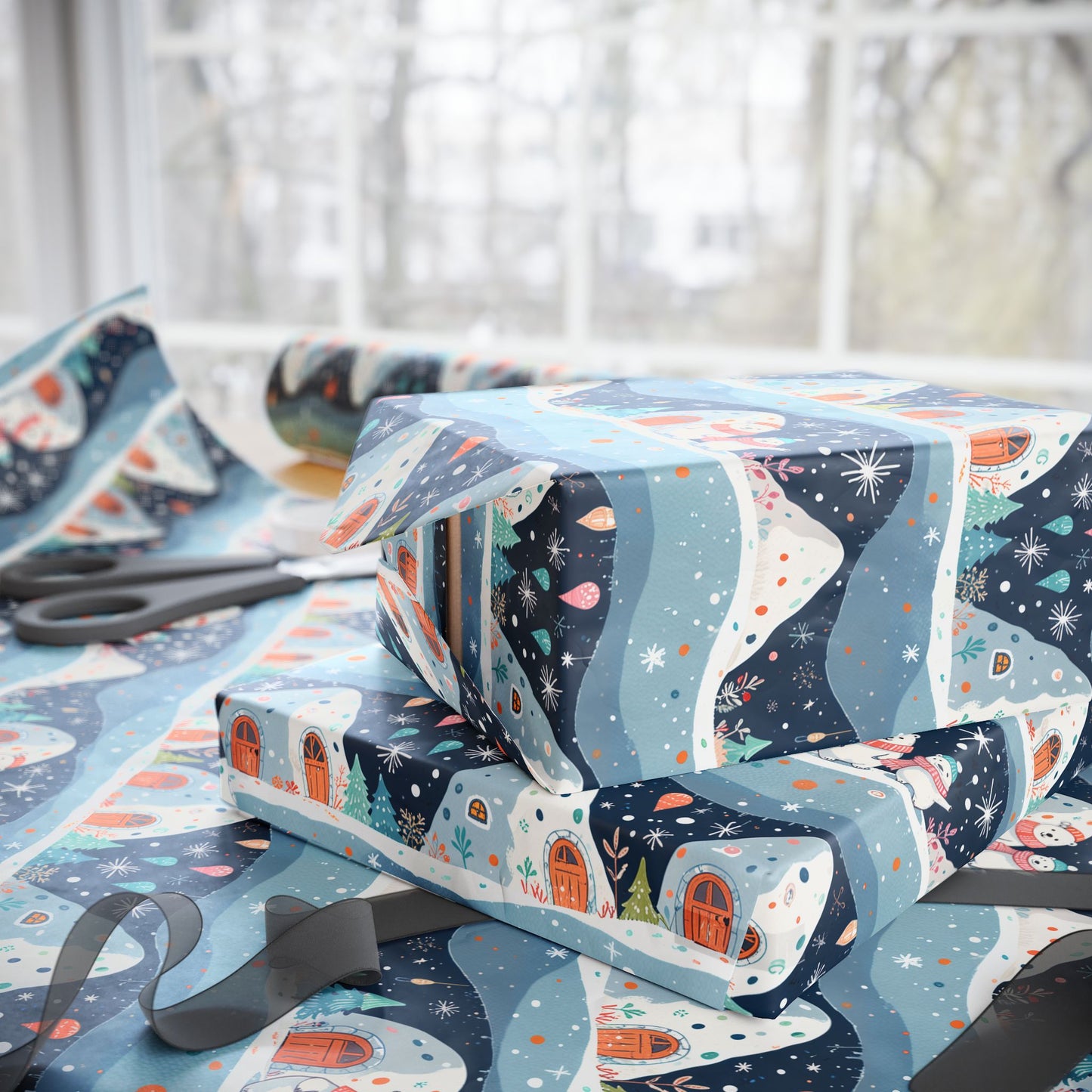 Igloo & Let Go – Polar Bear Village Wrapping Paper