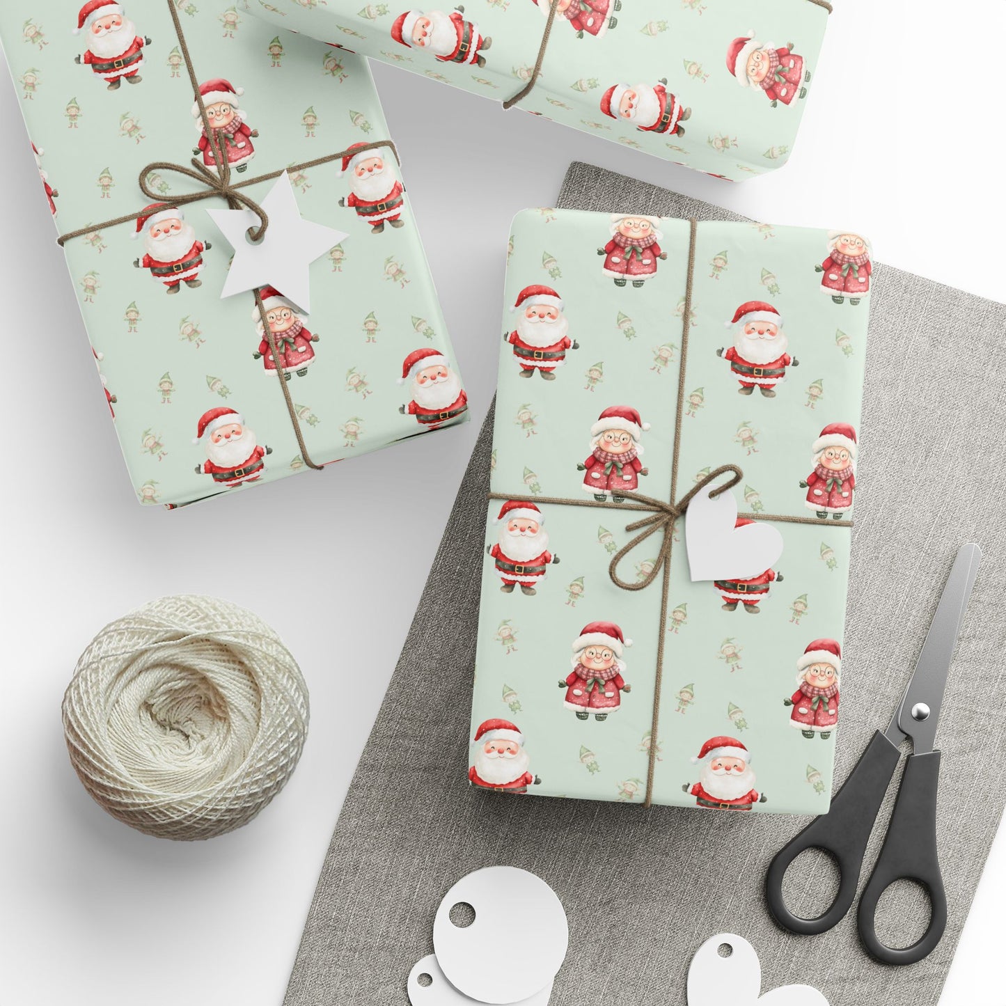 Mint to Be Merry – Santa & Mrs. Claus Wrapping Paper