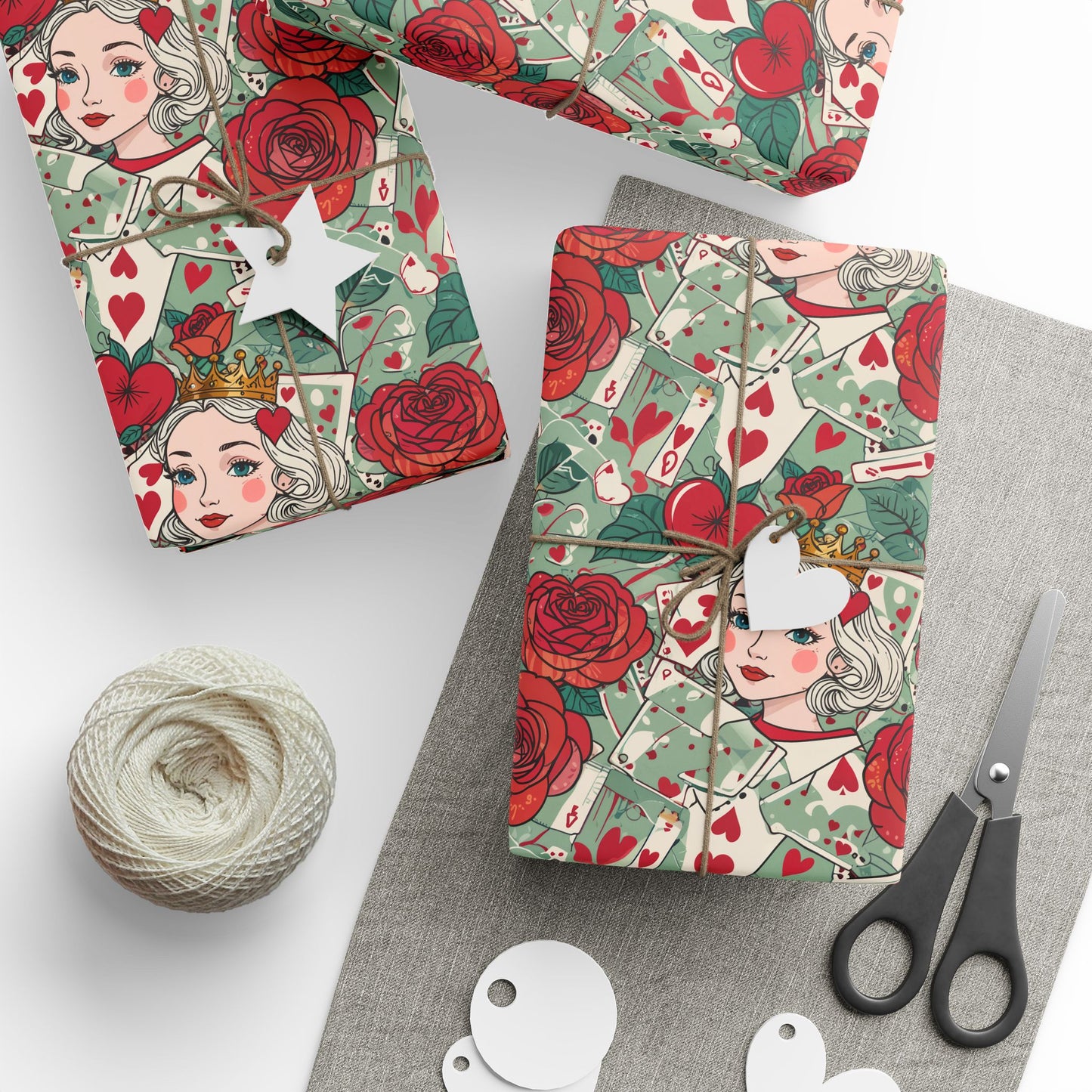 Red Roses Queen of Hearts Design
